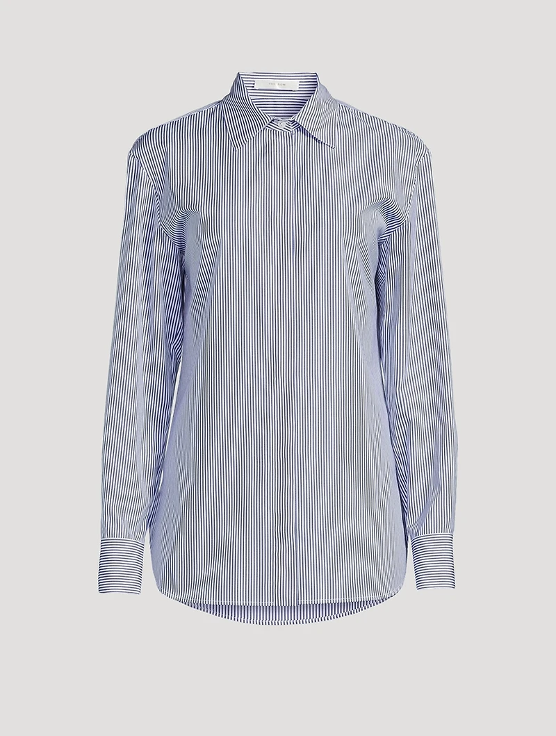 Derica Cotton Shirt Stripe Print