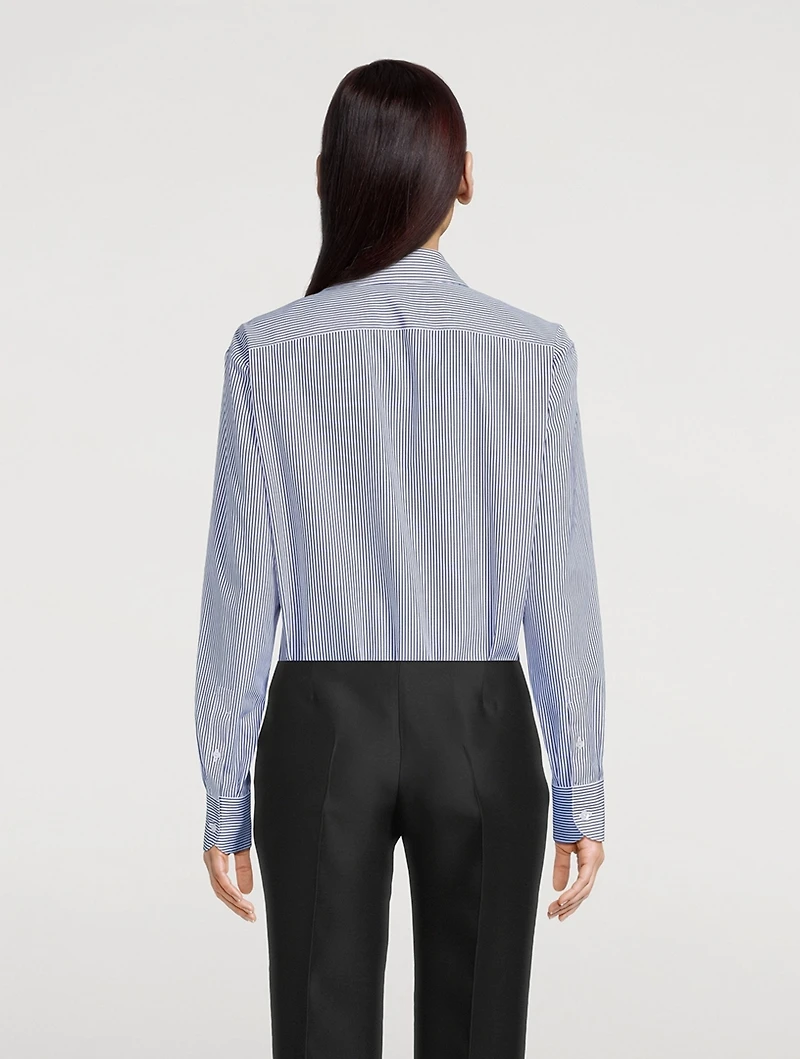 Derica Cotton Shirt Stripe Print