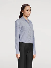 Derica Cotton Shirt Stripe Print