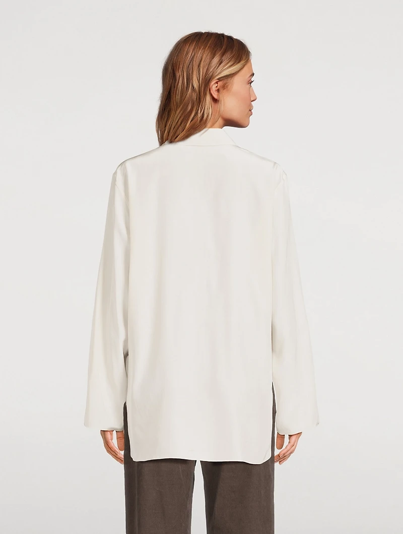 Malon Tie-Neck Silk Blouse