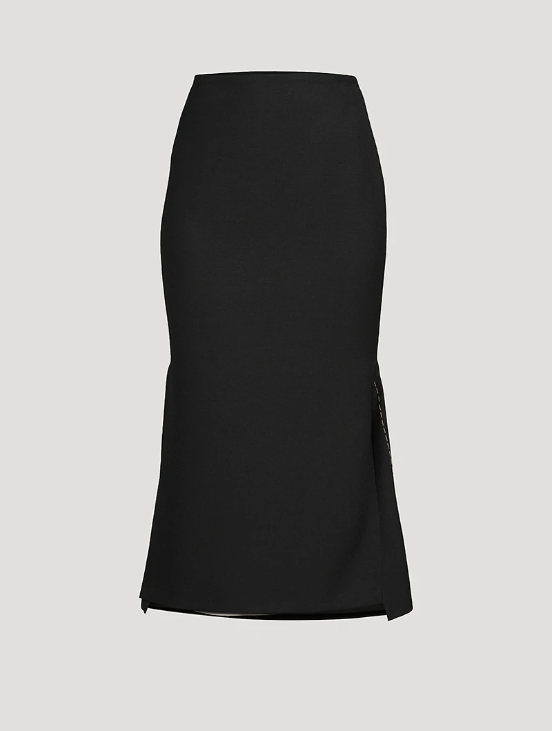 Patillon Wool And Mohair Midi Skirt