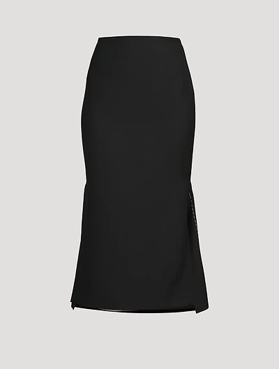 Patillon Wool And Mohair Midi Skirt