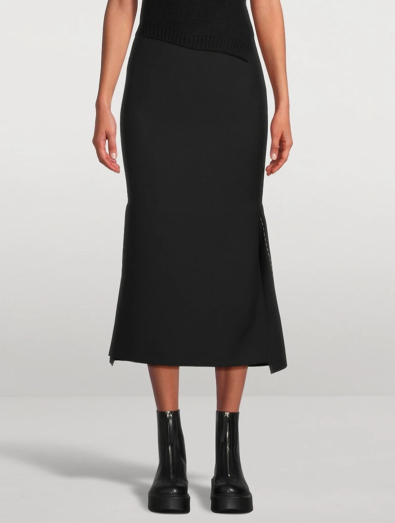 Patillon Wool And Mohair Midi Skirt