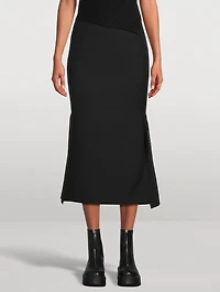 Patillon Wool And Mohair Midi Skirt