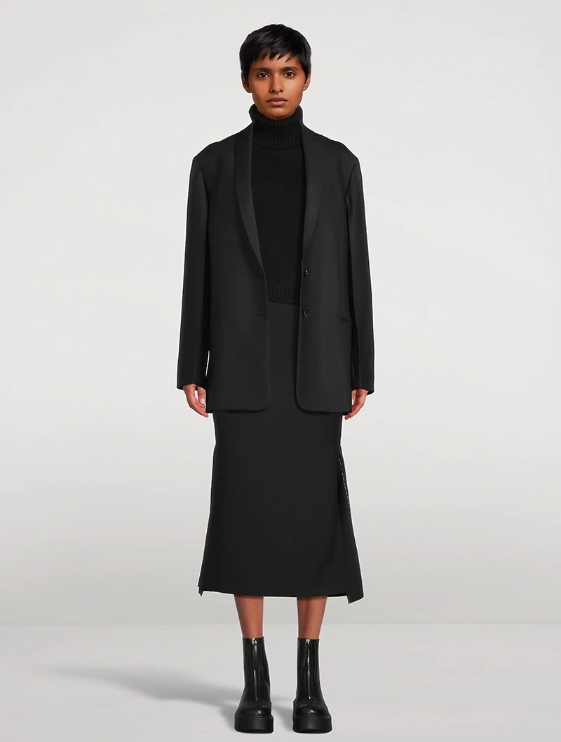 Patillon Wool And Mohair Midi Skirt