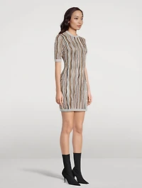 Sequin Lurex Knit Mini Dress
