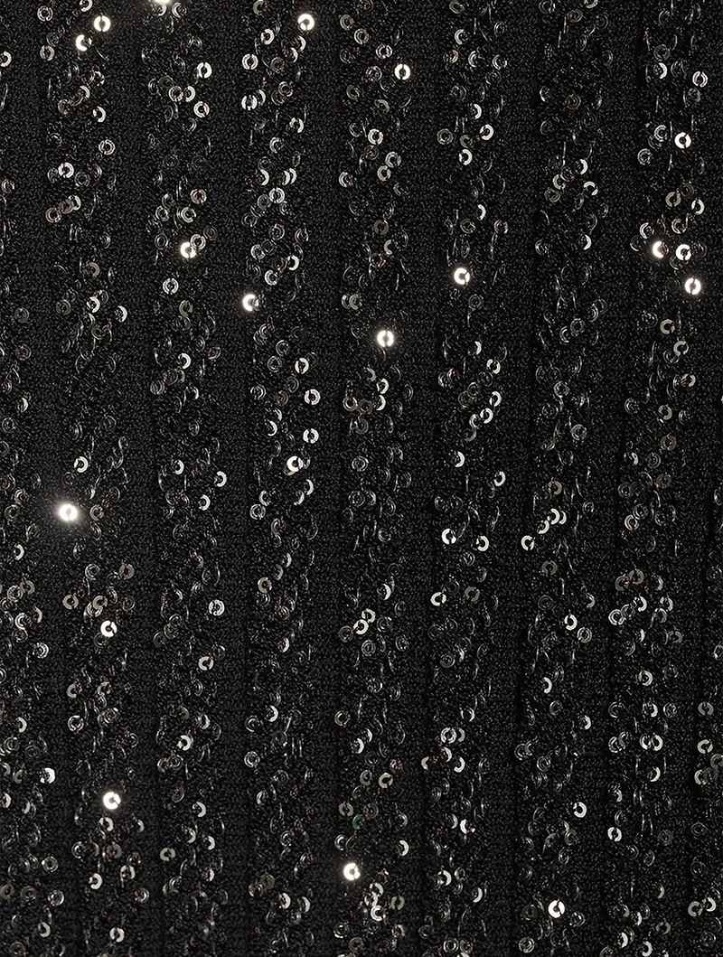 Sequin Mockneck Maxi Dress