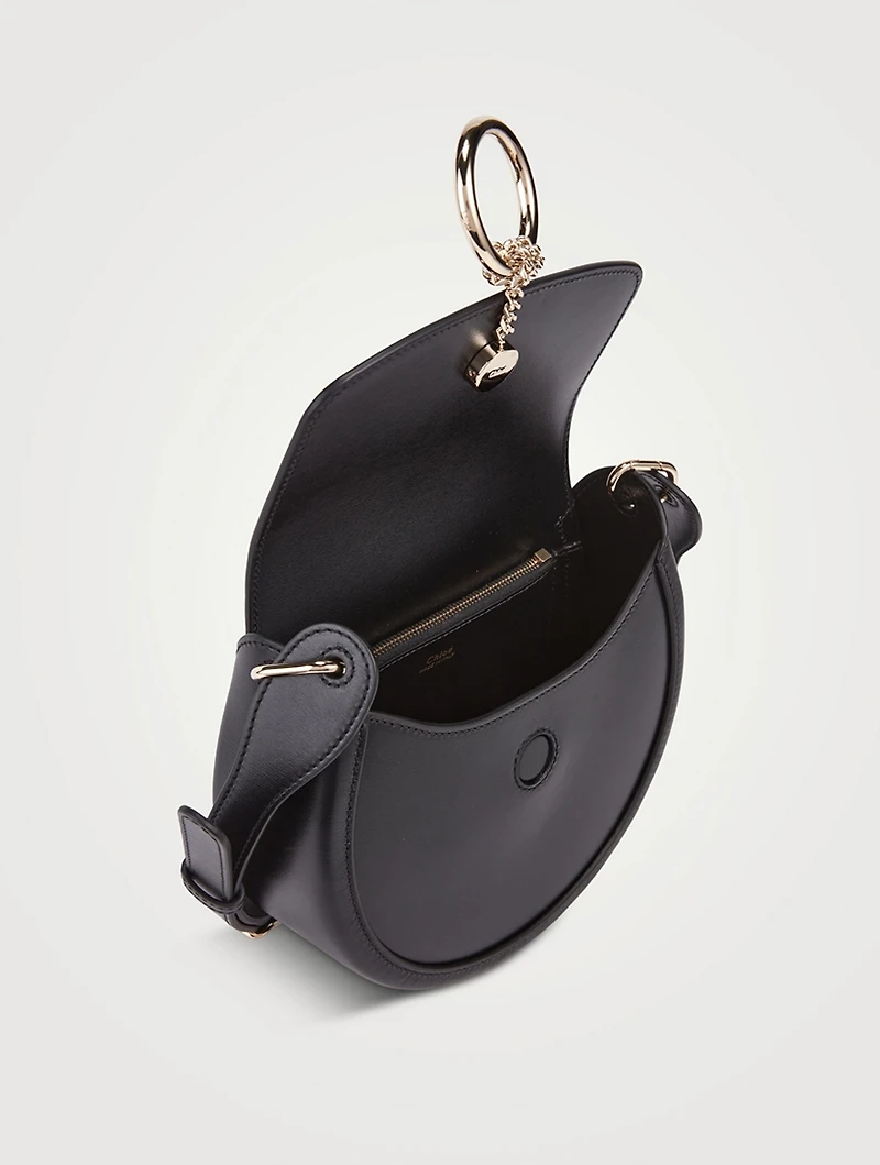 Small Arlène Leather Saddle Bag
