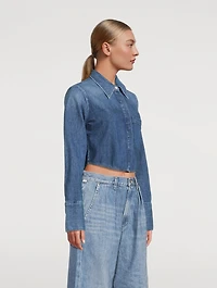 Bea Denim Crop Shirt