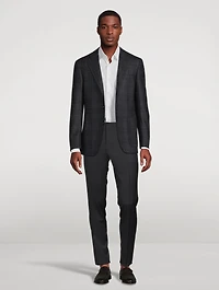 Wool Jacket Check Print