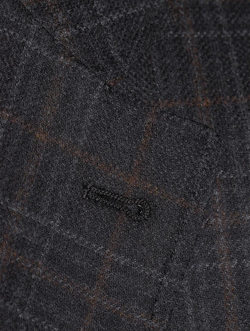 Wool Jacket Check Print