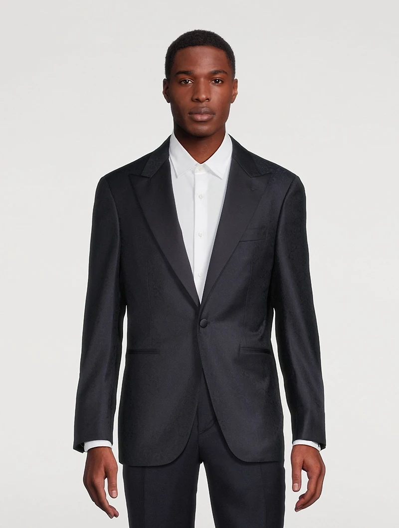 Wool Jacquard Evening Jacket