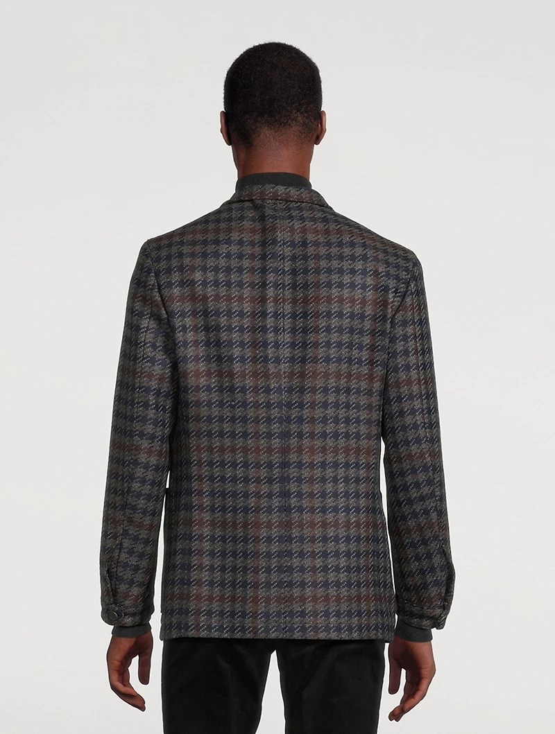 Wool And Cashmere Houndstooth Jacket