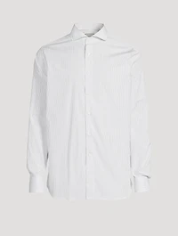 Cotton Dress Shirt Striped Print
