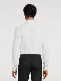 Cotton Dress Shirt Striped Print