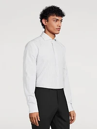Cotton Dress Shirt Striped Print