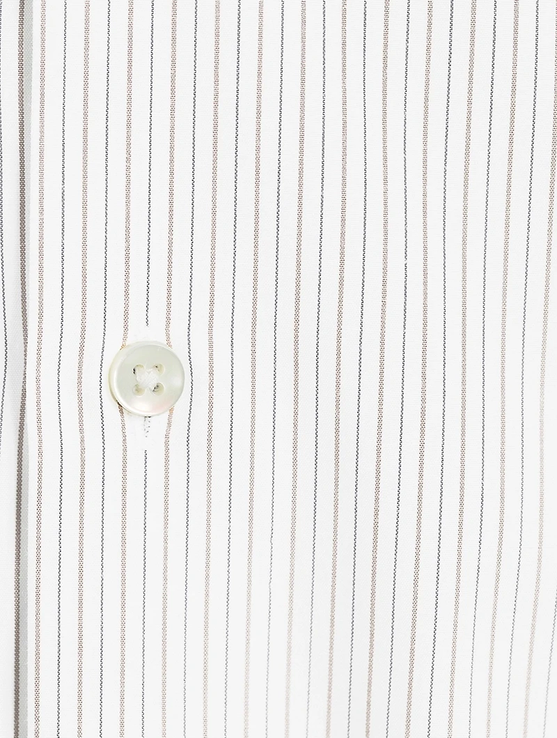 Cotton Dress Shirt Striped Print