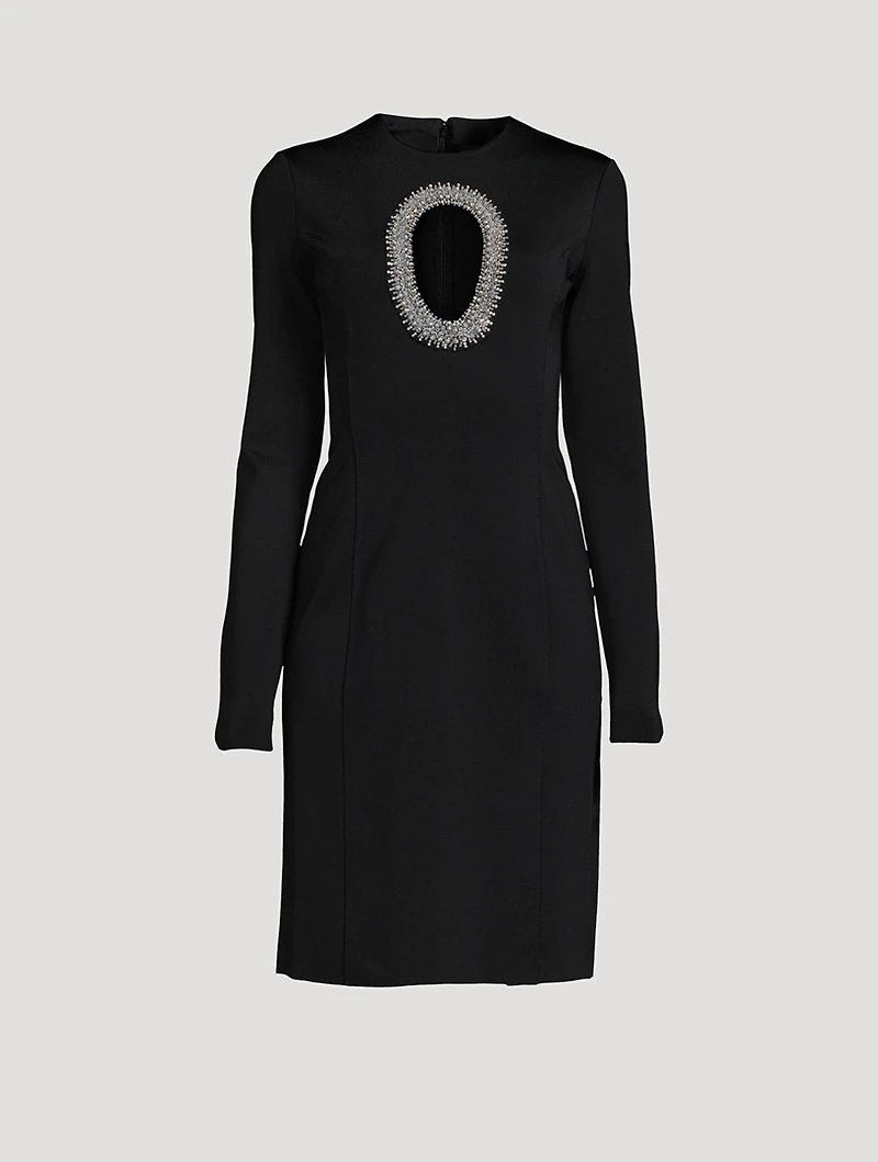 Crystal Chain Knit Mini Dress