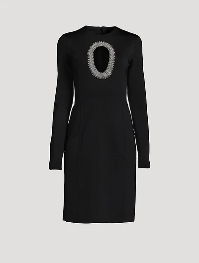 Crystal Chain Knit Mini Dress