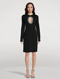 Crystal Chain Knit Mini Dress