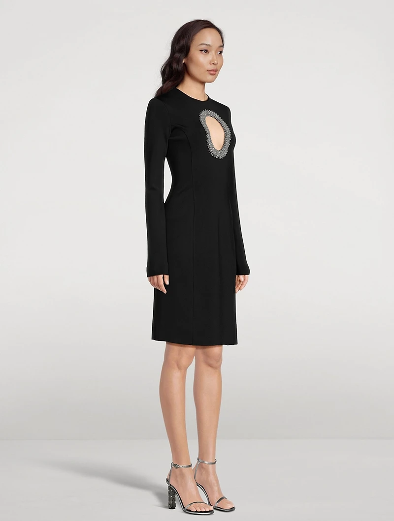 Crystal Chain Knit Mini Dress