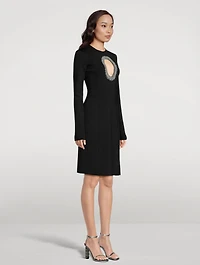 Crystal Chain Knit Mini Dress