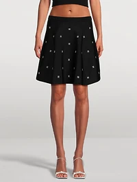 4G Embroidered Mini Skirt