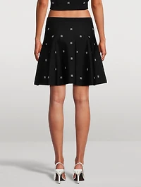 4G Embroidered Mini Skirt