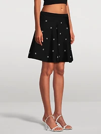 4G Embroidered Mini Skirt