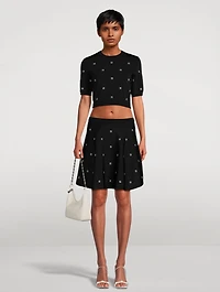 4G Embroidered Mini Skirt