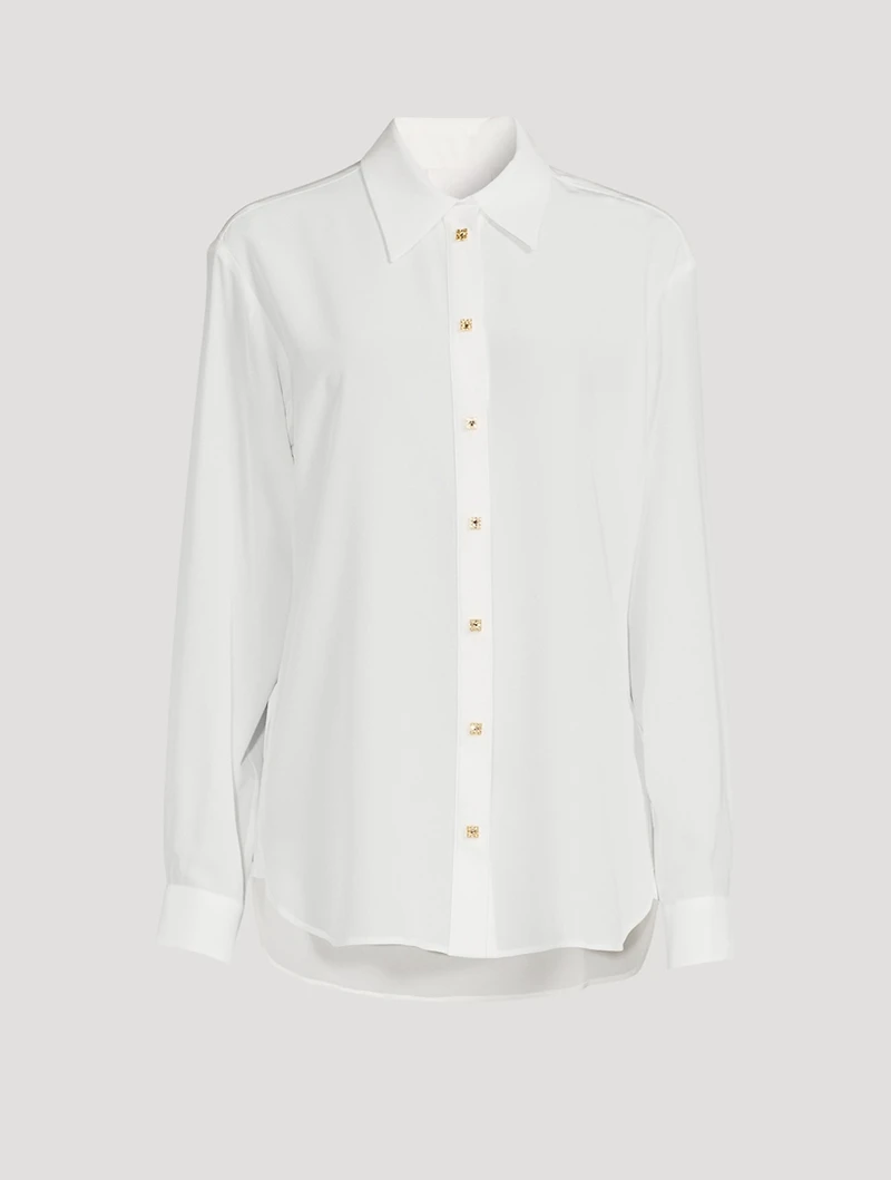 Embellished Silk Shirt