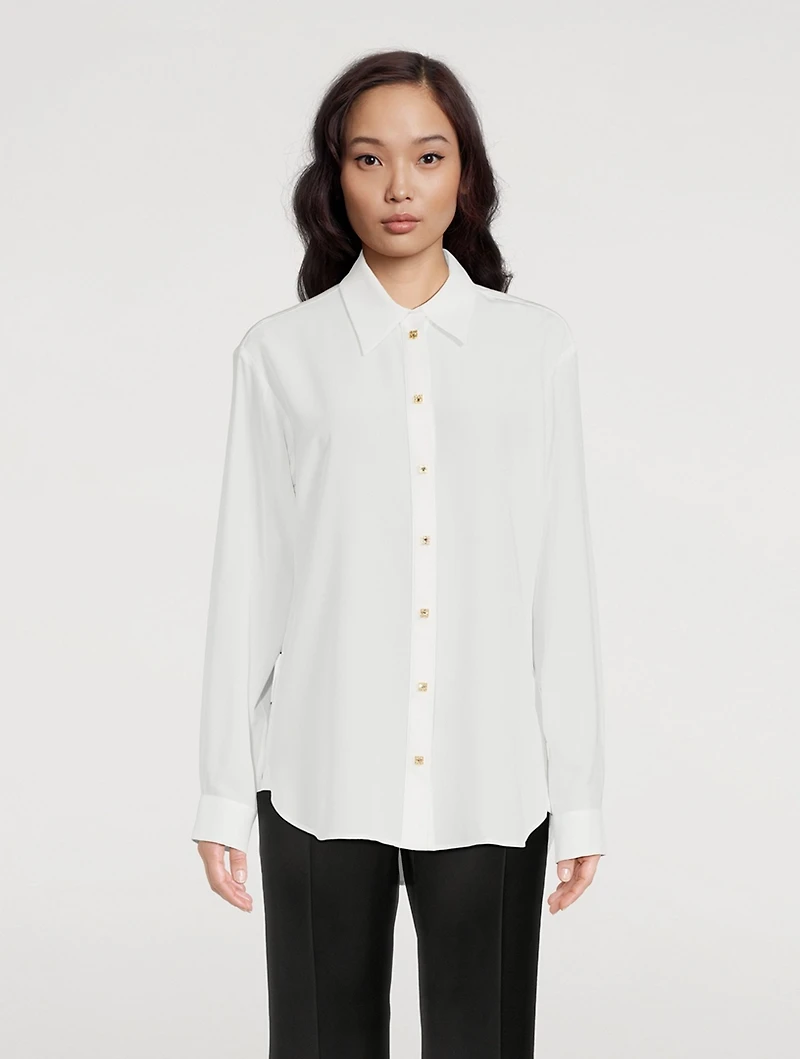 Embellished Silk Shirt