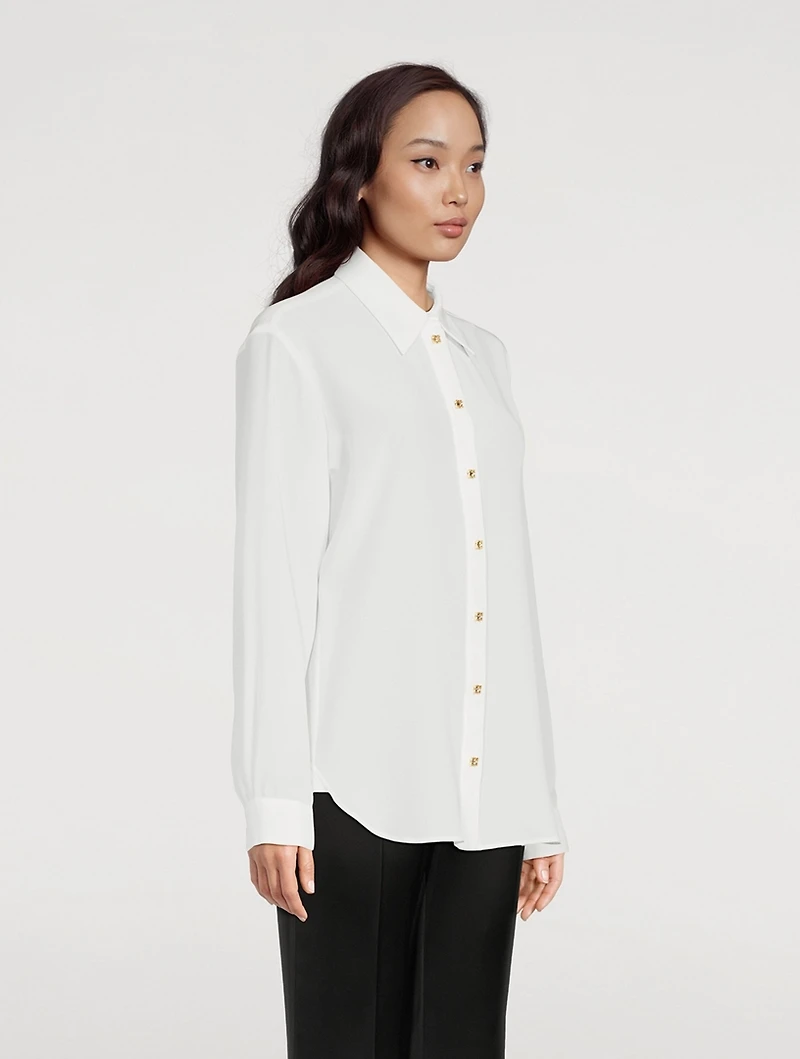 Embellished Silk Shirt