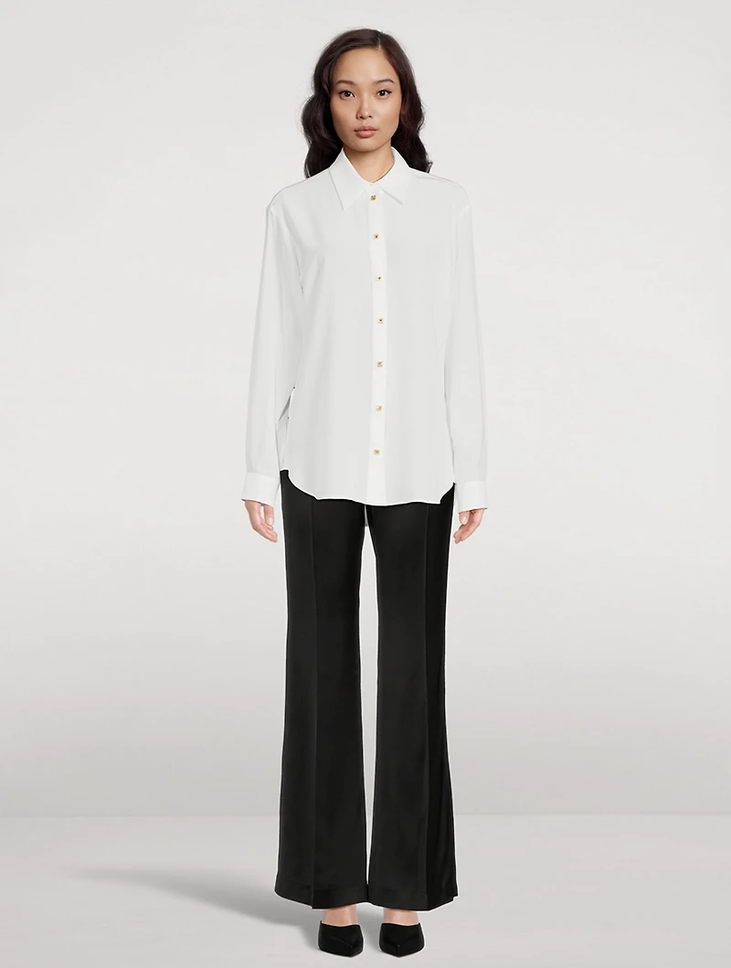 Embellished Silk Shirt