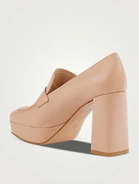 Rouen Leather Platform Penny Loafers