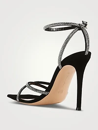 Embellished Suede Sandals