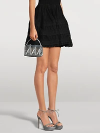 Montecarlo Embellished Metallic Silk Platform Sandals