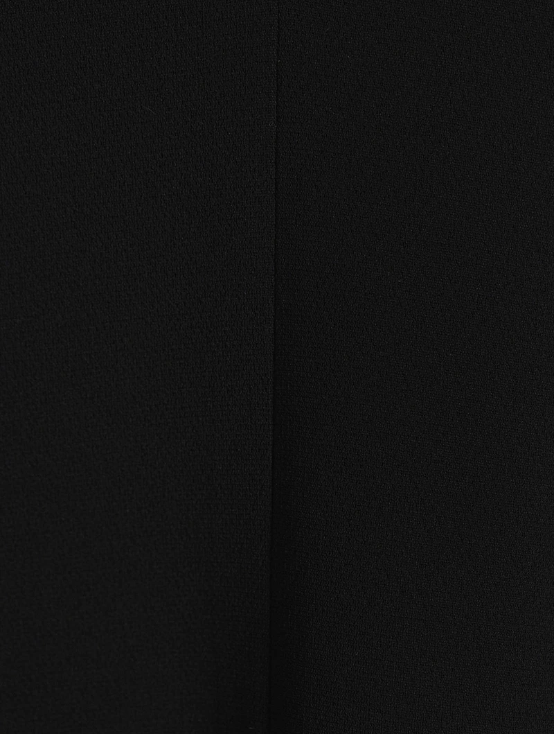 Matte Viscose Crepe Twist Back Long Dress