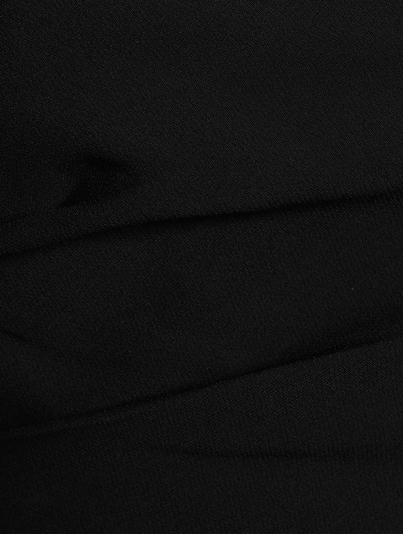 Matte Viscose Crepe Strapless Top