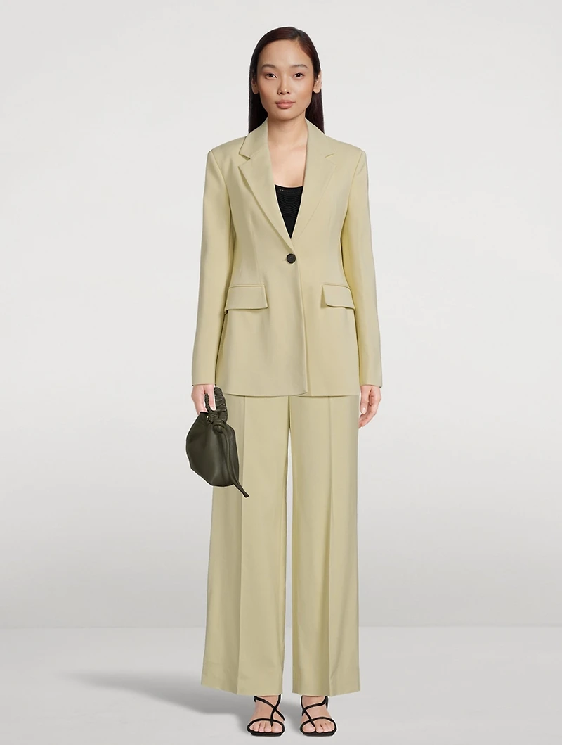 Straight-Leg Suiting Trousers