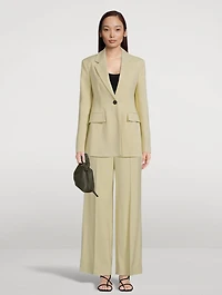 Straight-Leg Suiting Trousers