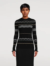 Jacquard Stripe Top