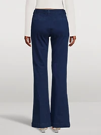 Le High Flare Belted Jeans