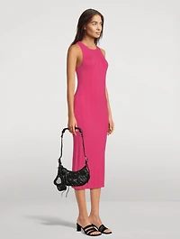 Mixed-Rib Midi Dress