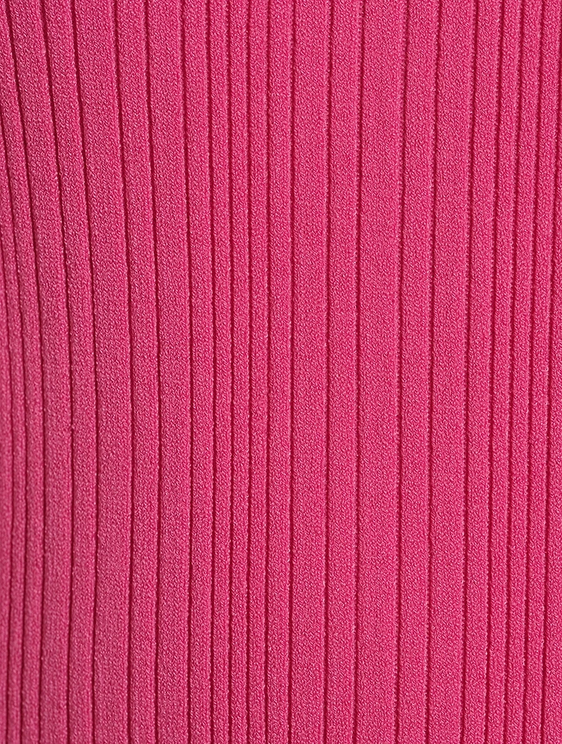 Mixed-Rib Midi Dress