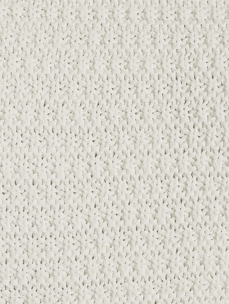 Feather-Trimmed Crochet Top