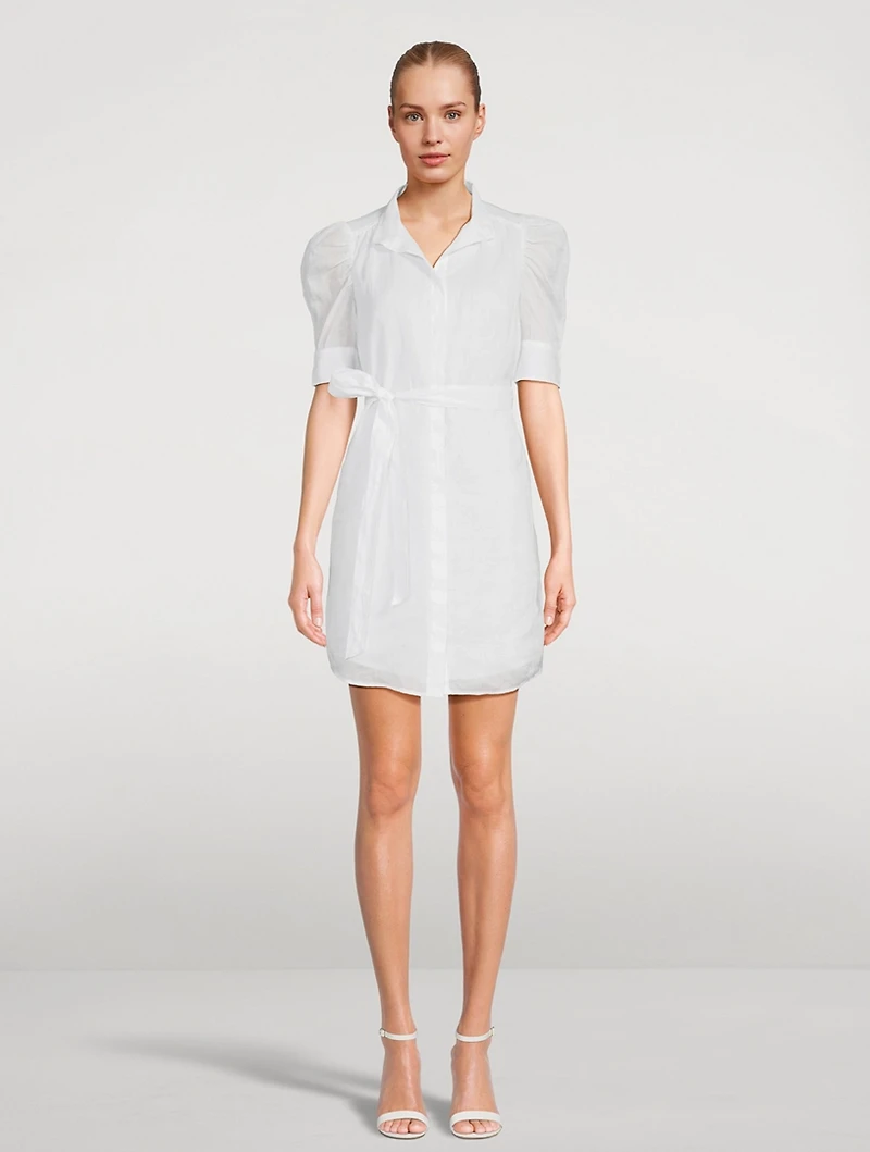 Gillian Puff-Sleeve Shirt Dress