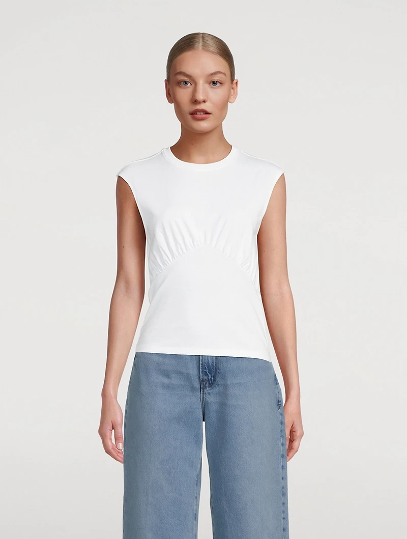 Empire Sleeveless Knit T-Shirt