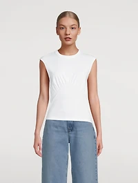 Empire Sleeveless Knit T-Shirt