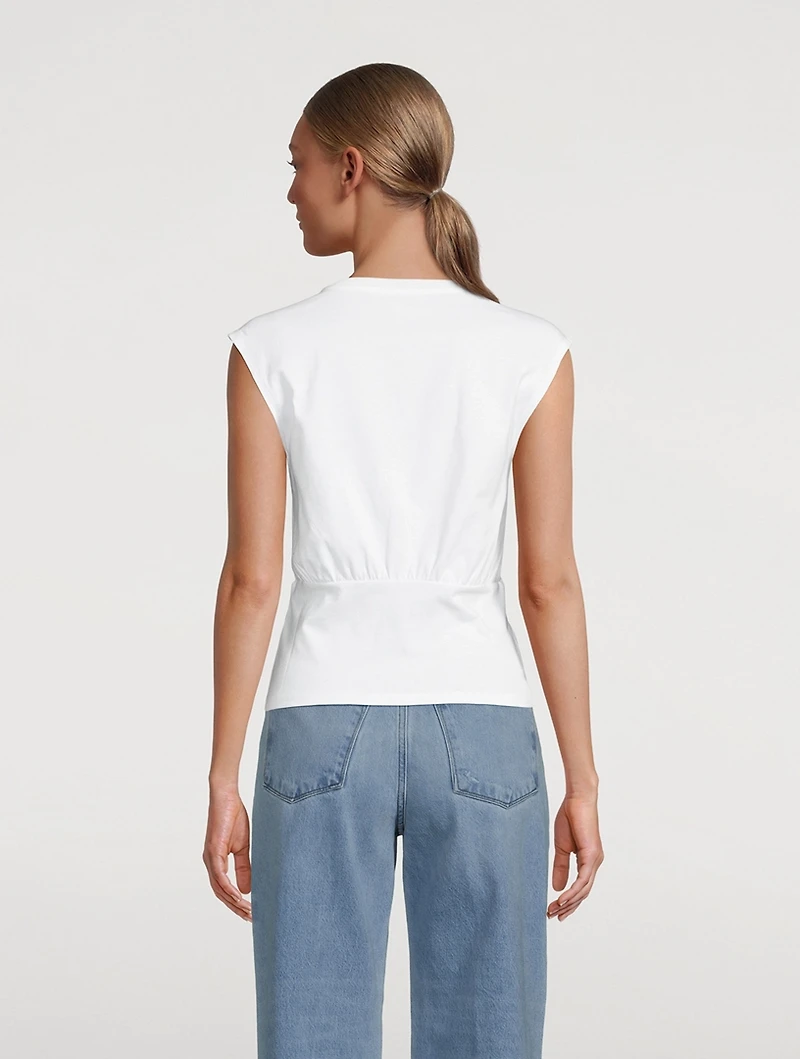 Empire Sleeveless Knit T-Shirt